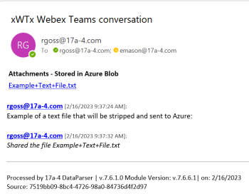 webex sample with blob link