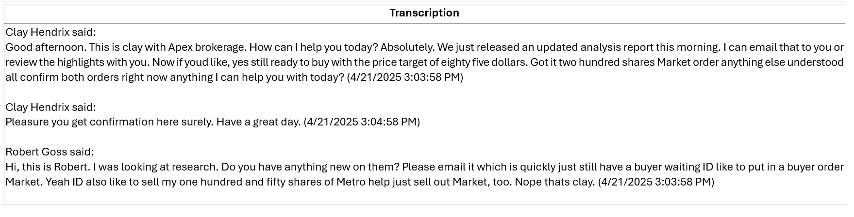 Transcripts