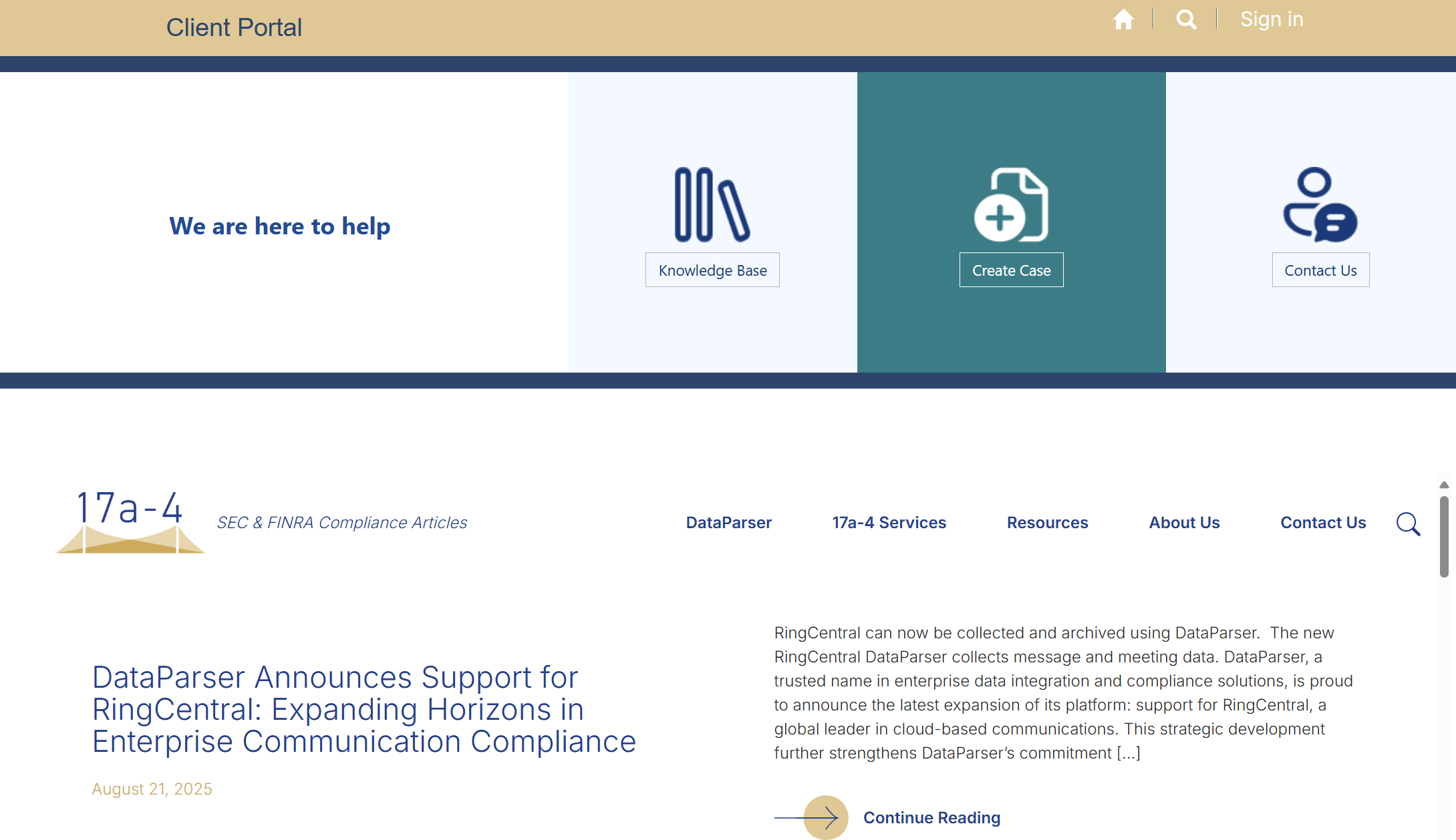 DataParser Client Portal